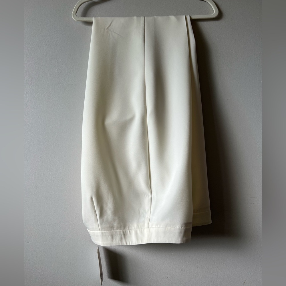 LTS Cream straight leg scuba pant